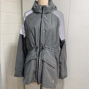 Sweaty Betty Gray and White Utility Jacket